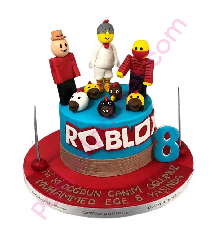 Roblox pasta, roblox figürlü, erkek çocuk pasta, cake design